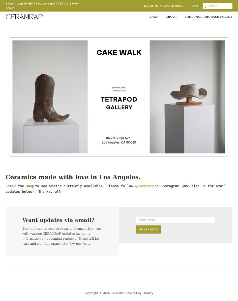 ceramrap.com shopify website screenshot