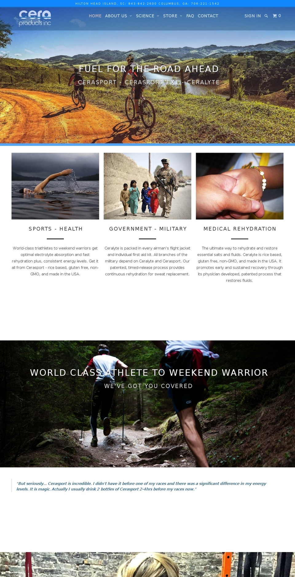 ceraproduct.com shopify website screenshot