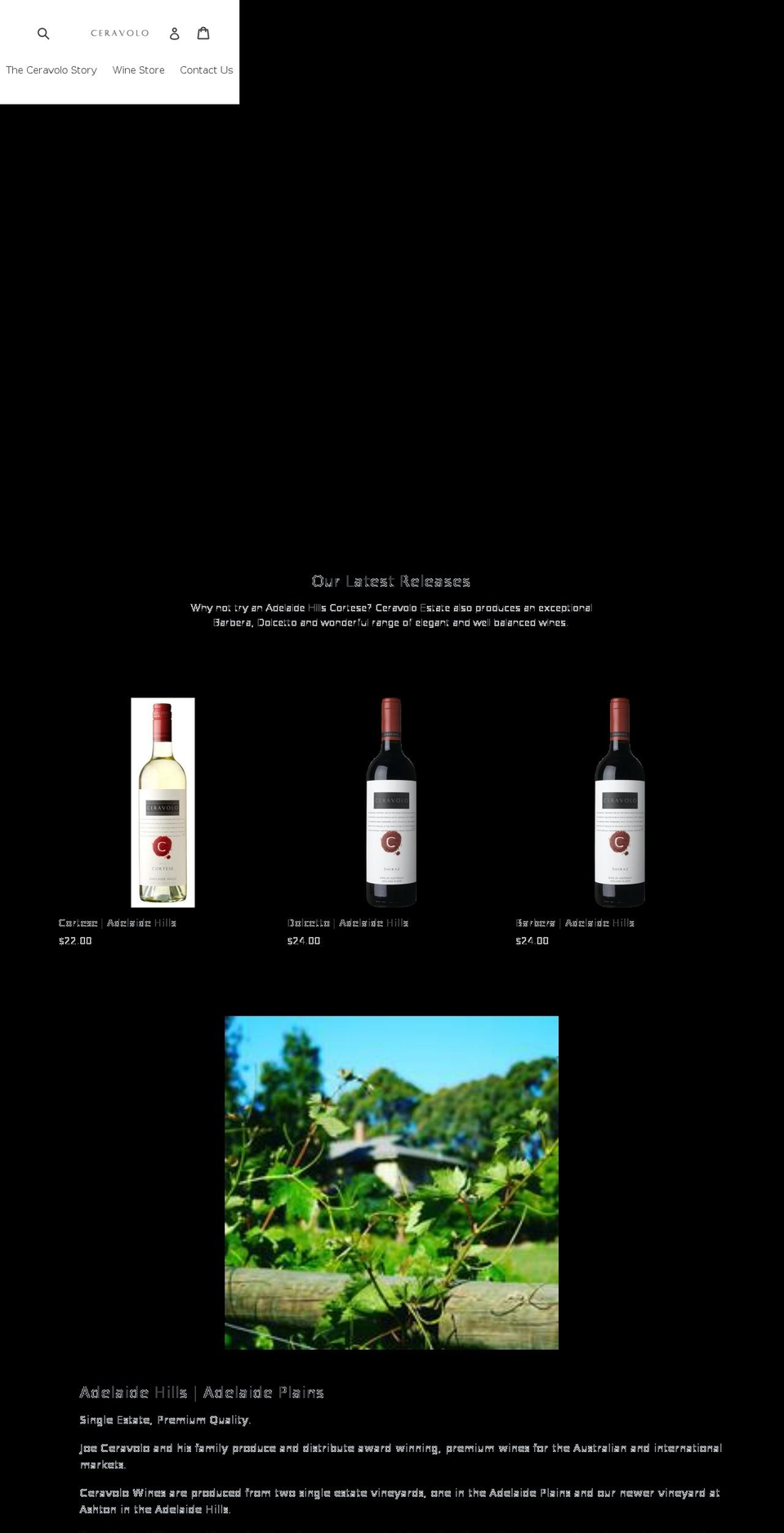 ceravolo.com.au shopify website screenshot