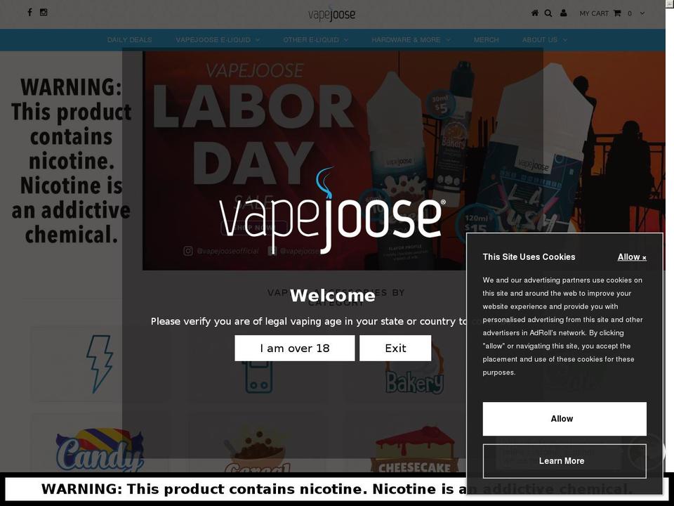 cerealvape.com — Shopify storefront screenshot