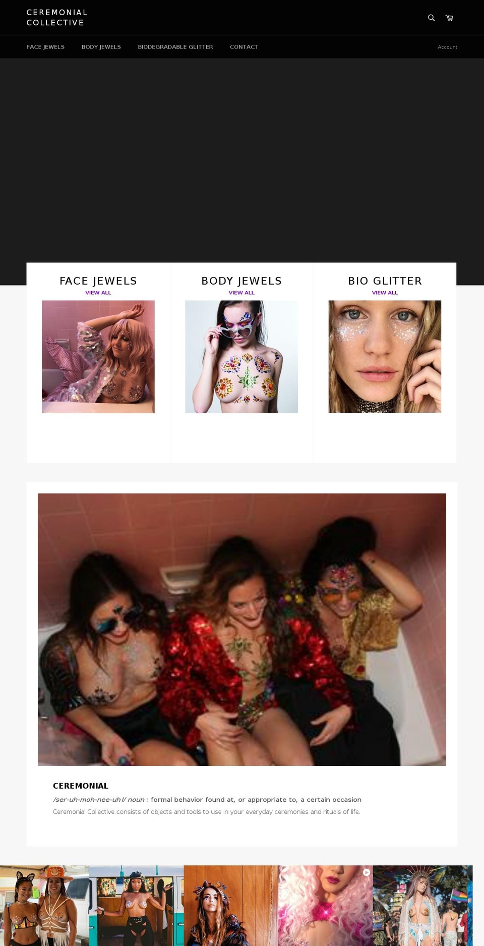 ceremonialcollective.com — Shopify storefront screenshot