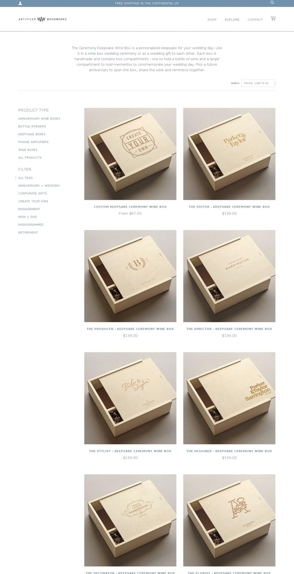 ceremonywinebox.com shopify website screenshot