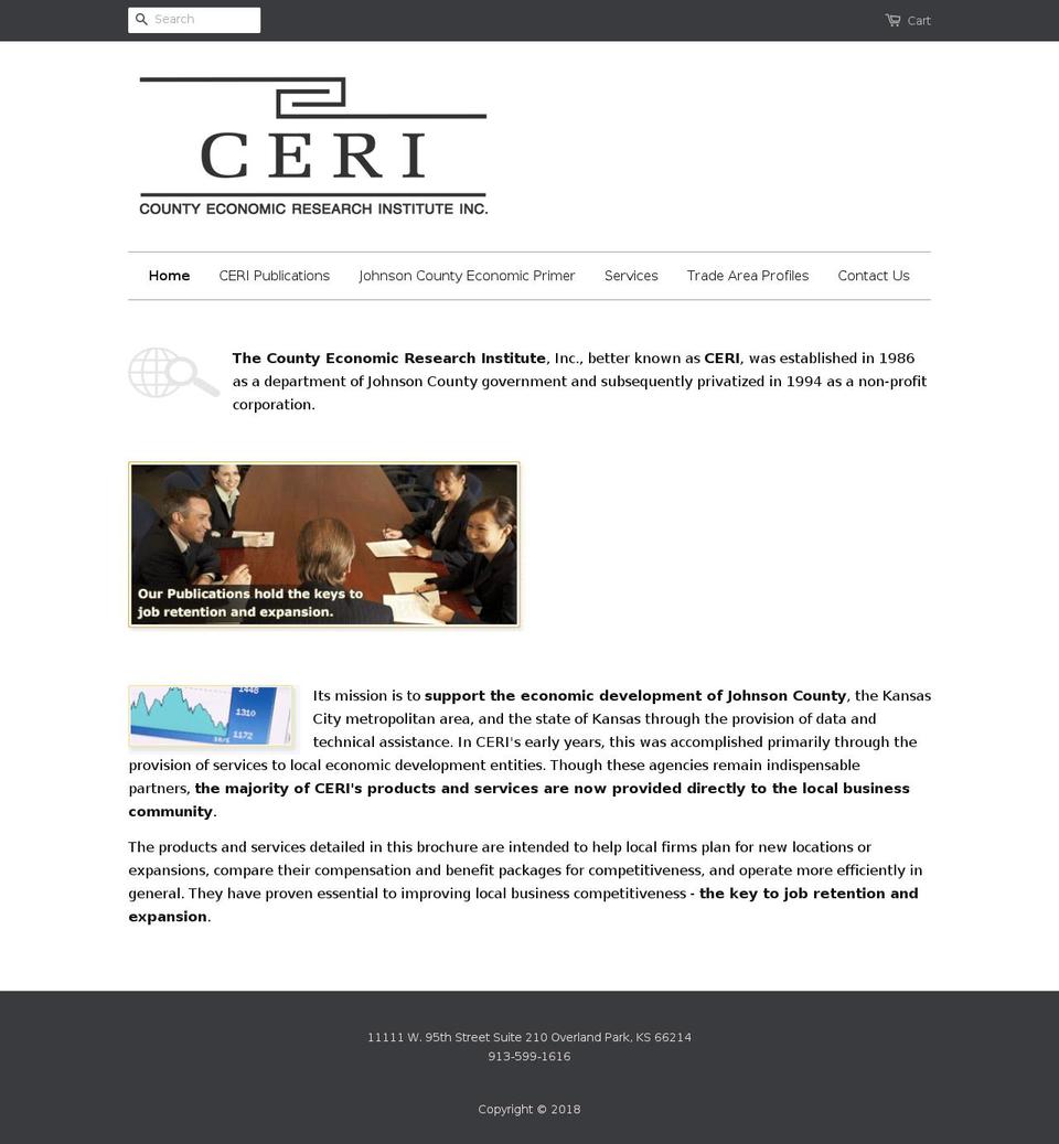 cerionline.org shopify website screenshot