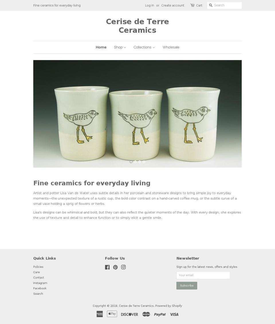 cerise-deterre.com shopify website screenshot