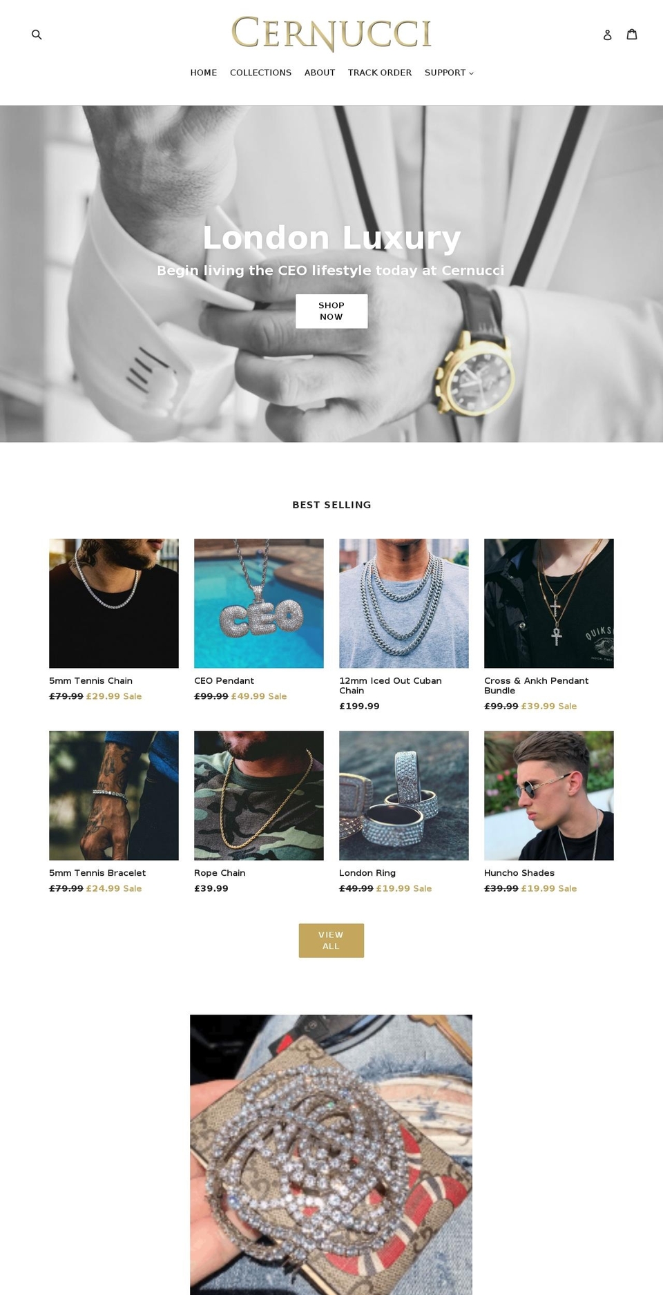 cernucci.com shopify website screenshot