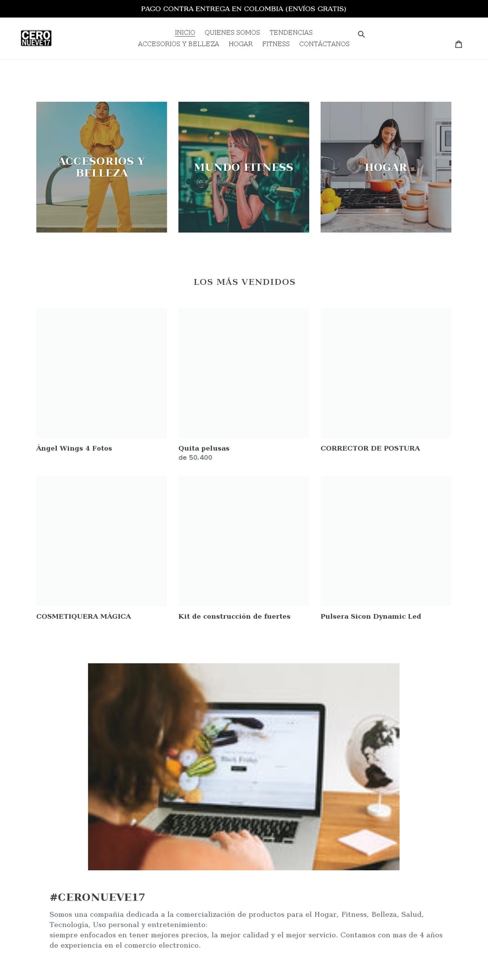 ceronueve17.com shopify website screenshot