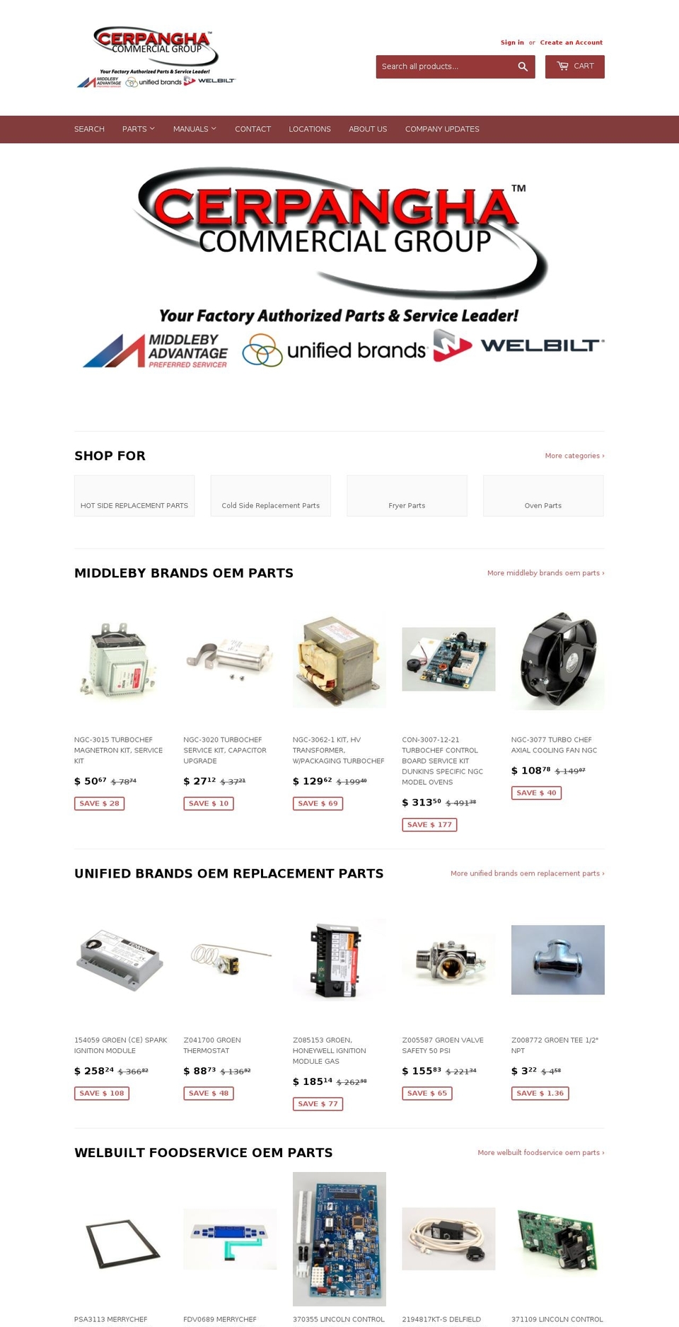 cerpangha.com shopify website screenshot