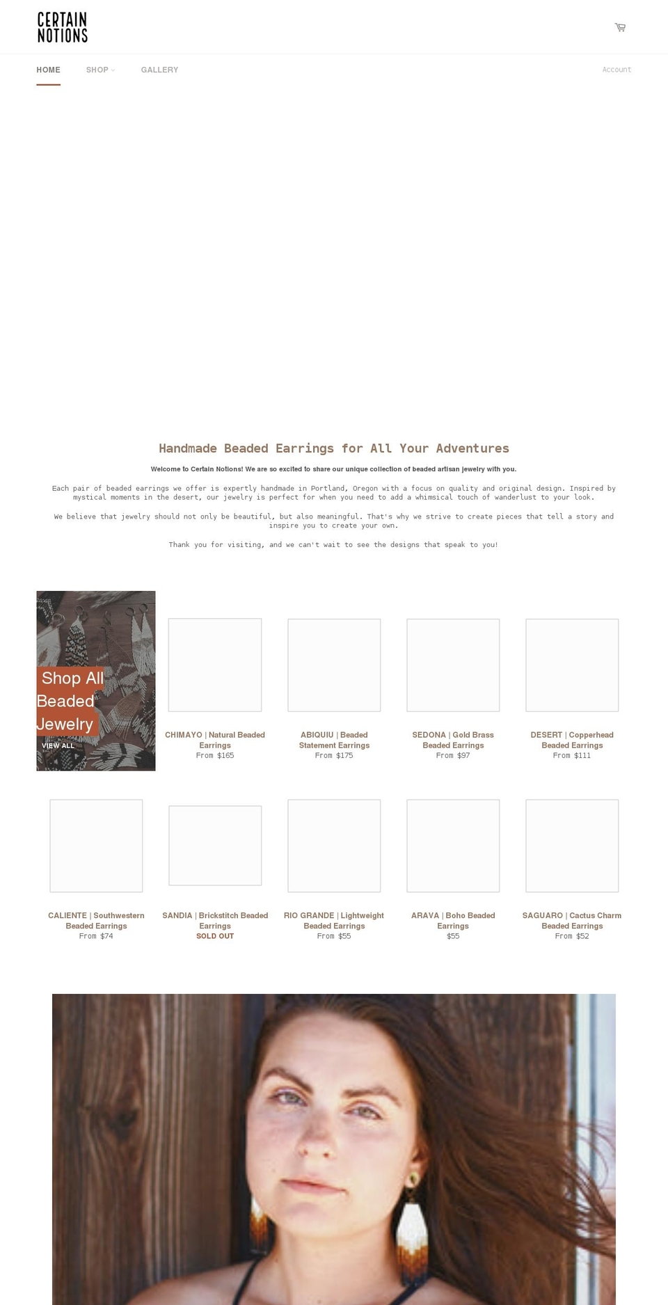 certainnotions.com shopify website screenshot