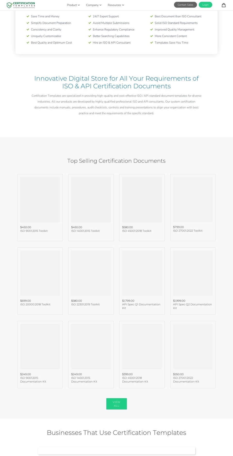 certificationtemplates.com shopify website screenshot