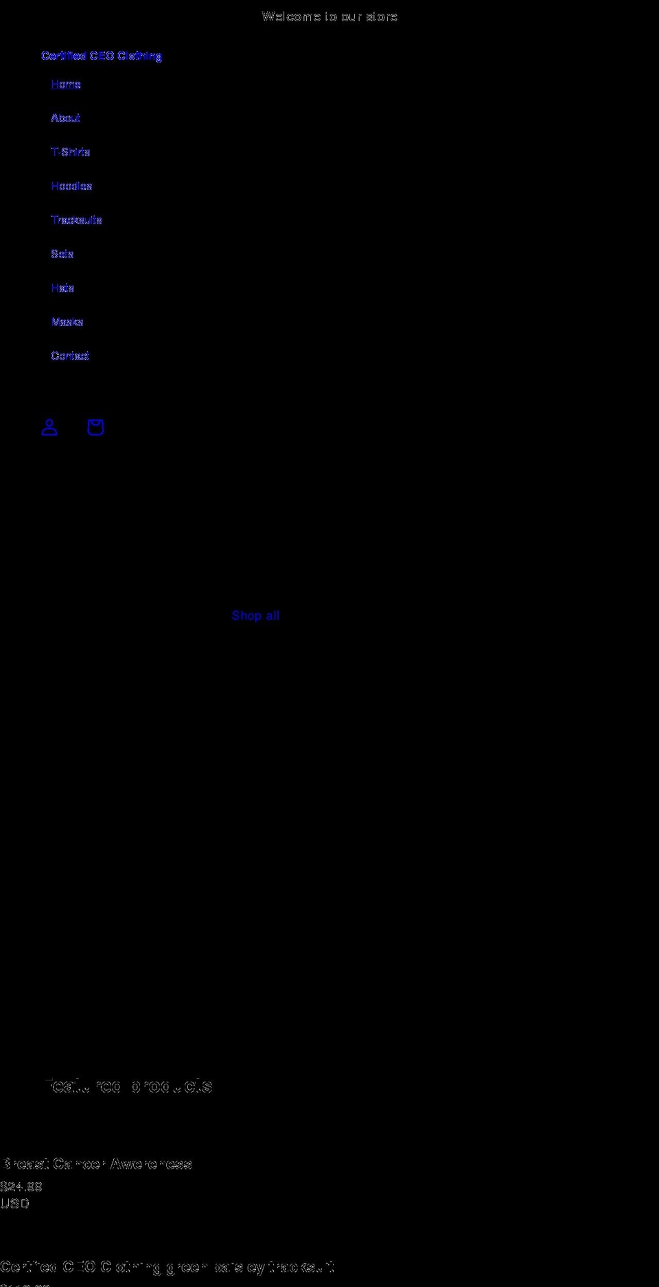 certifiedceoclothing.com shopify website screenshot
