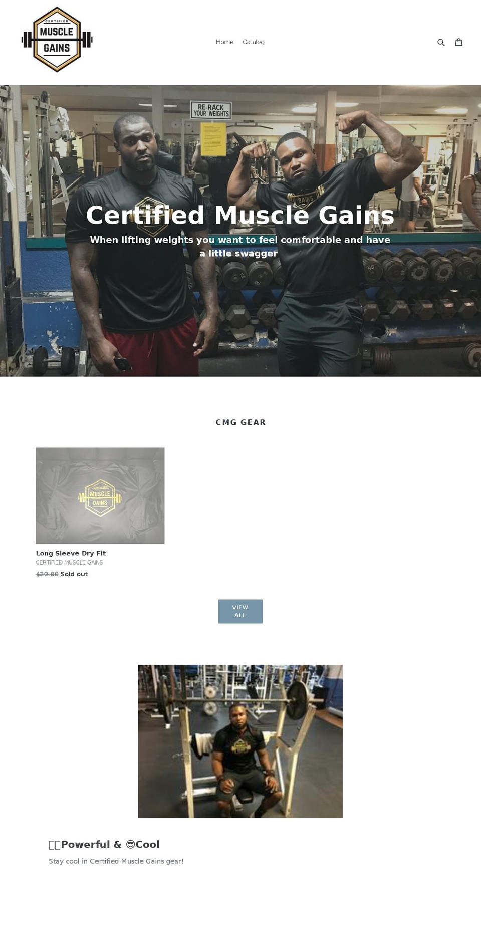 certifiedmusclegains.com — Shopify storefront screenshot