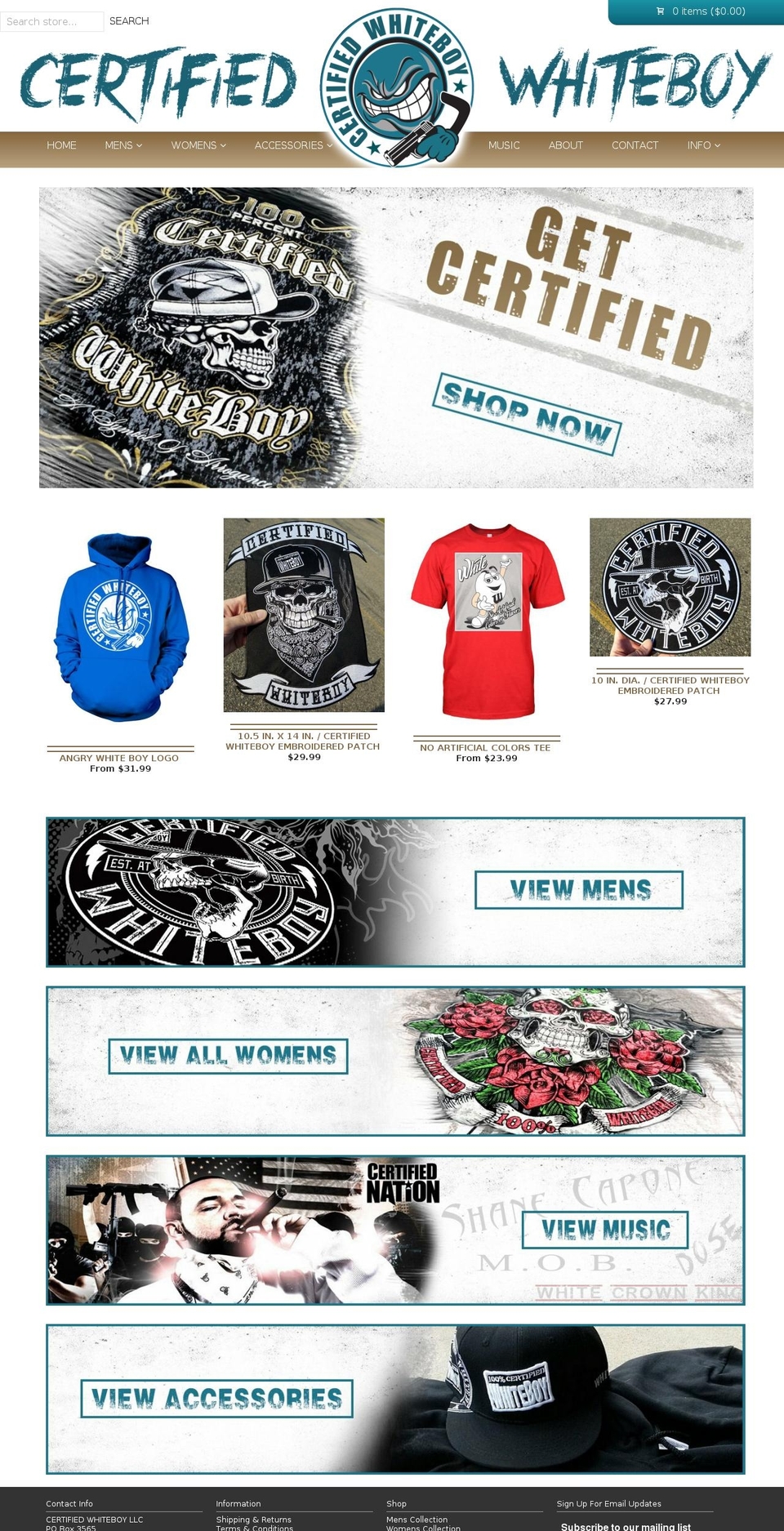 Certified Whiteboy Shopify theme site example certifiednation.com