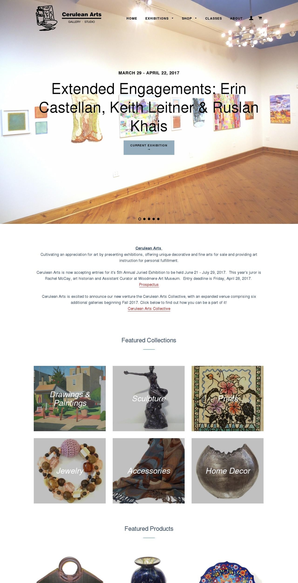 ceruleanarts.com shopify website screenshot