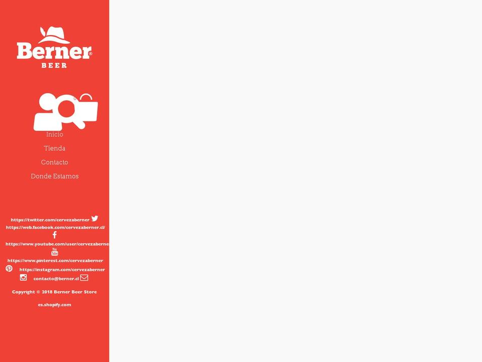 cervezaberner.com shopify website screenshot