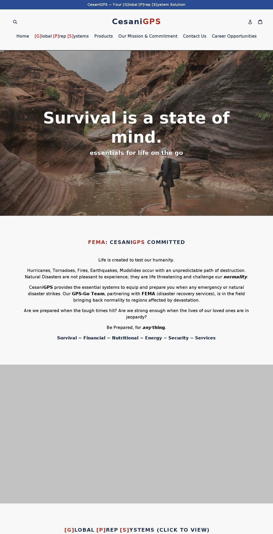 cesanigps.com — Shopify storefront screenshot