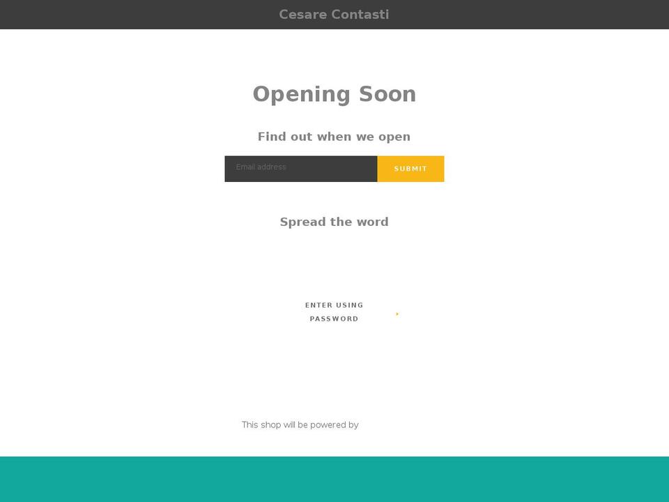 cesarecontasti.com — Shopify storefront screenshot