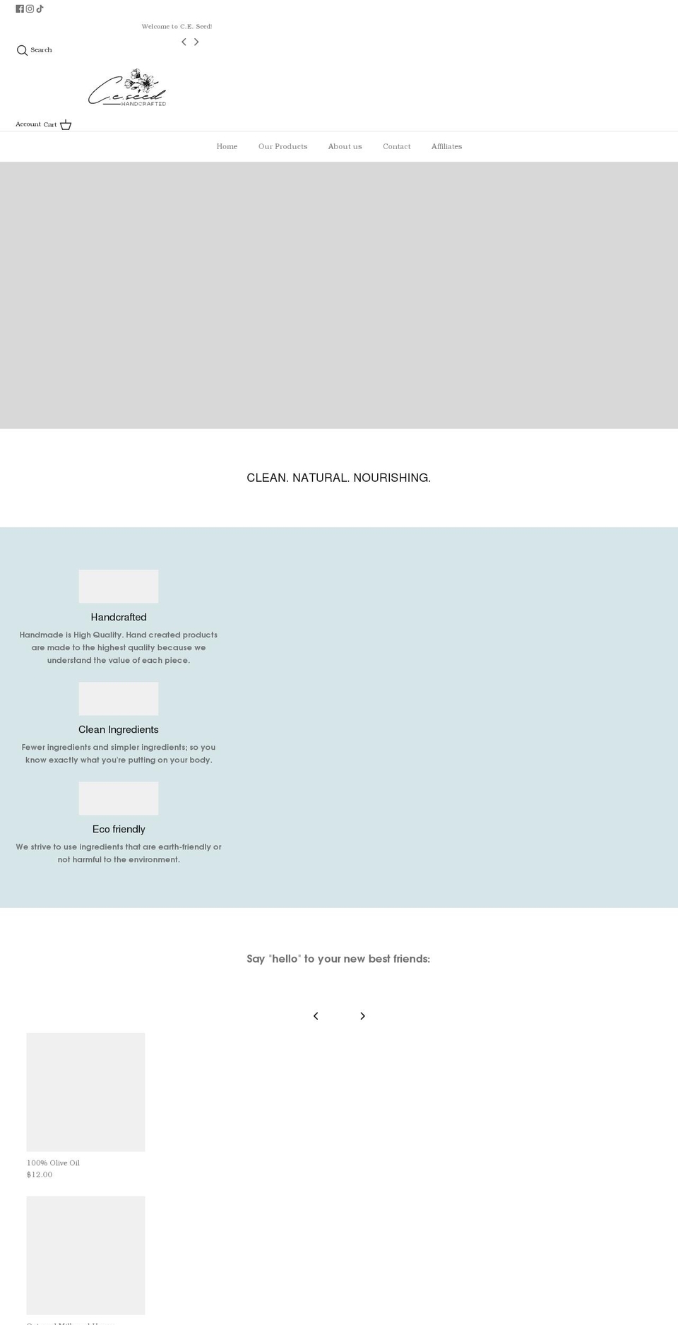 ceseed.com shopify website screenshot
