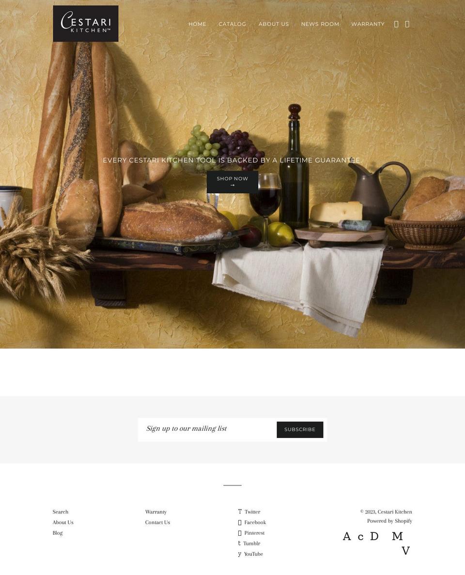cestarikitchen.com shopify website screenshot