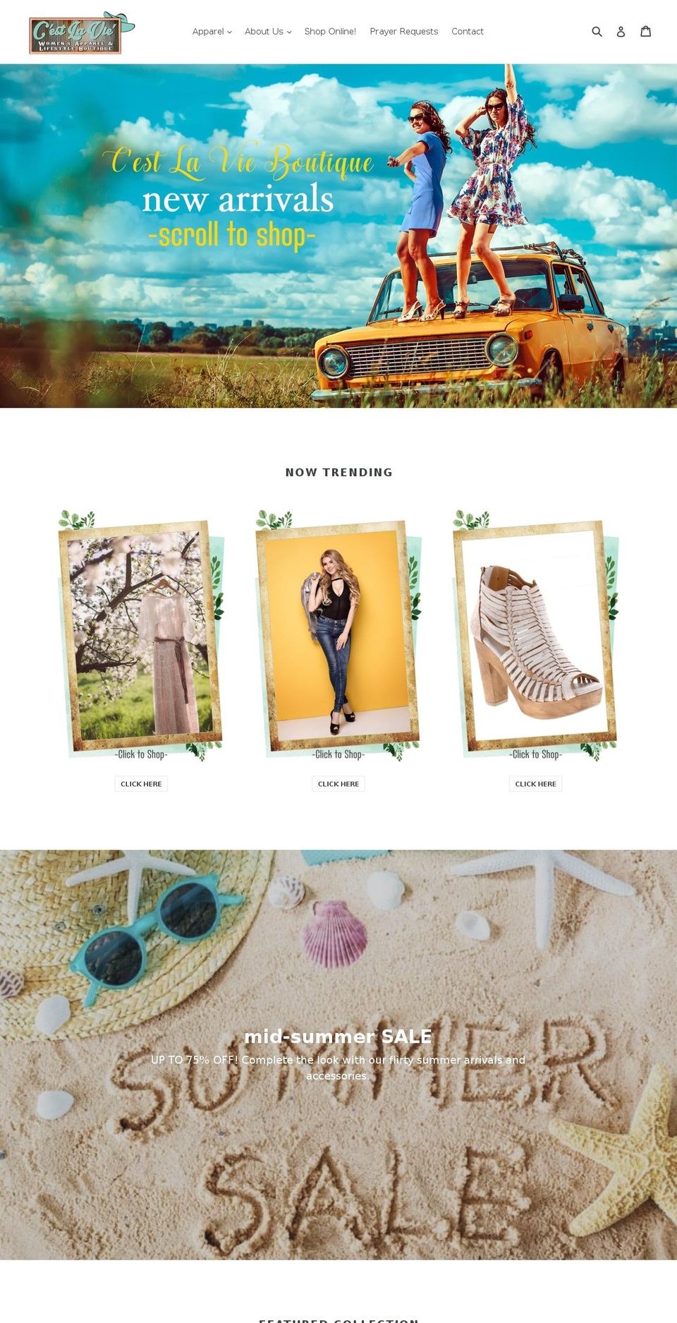 cestlavieboutiquellc.com — Shopify storefront screenshot