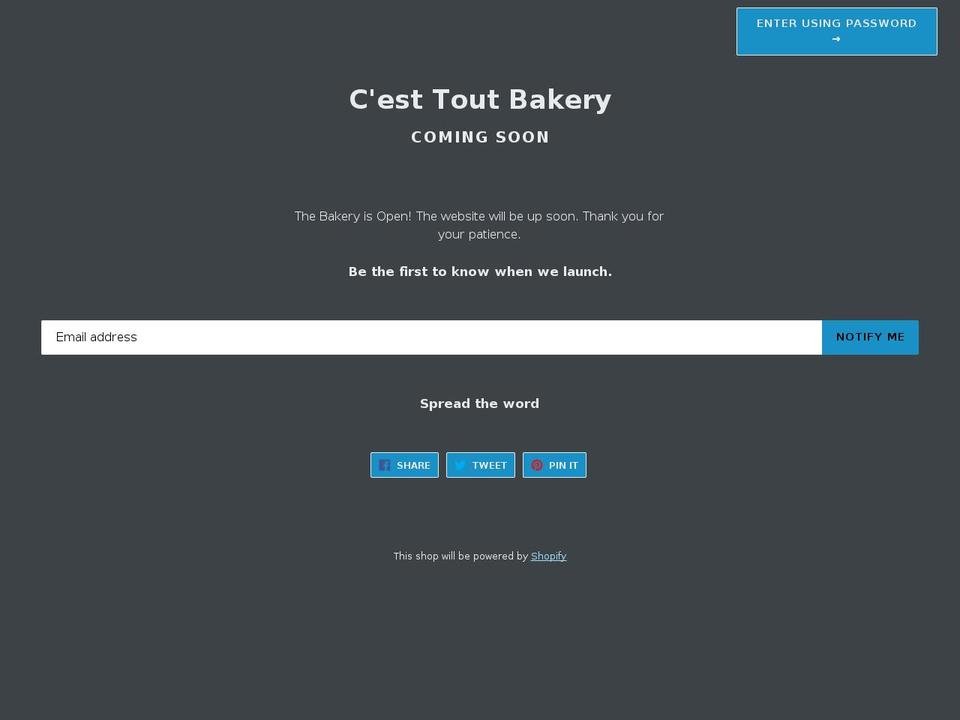 cesttoutbakery.com — Shopify storefront screenshot