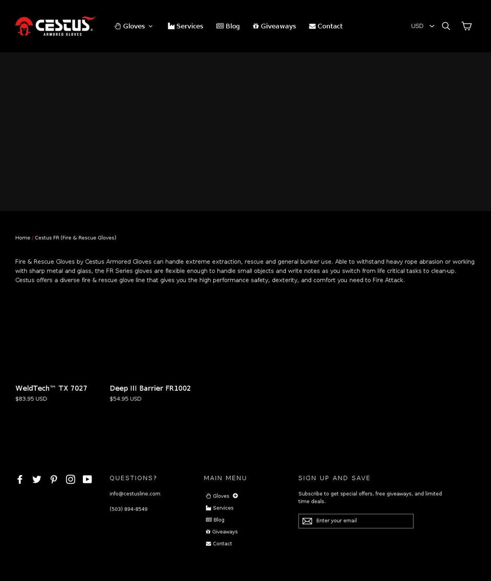 cestusfr.com — Shopify storefront screenshot
