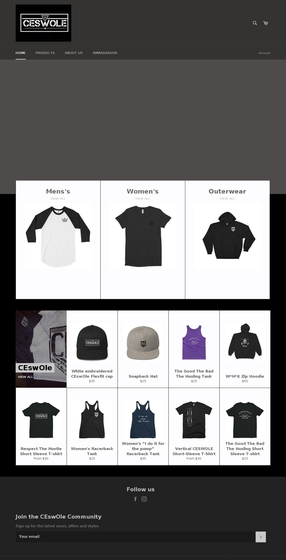 ceswole.com — Shopify storefront screenshot