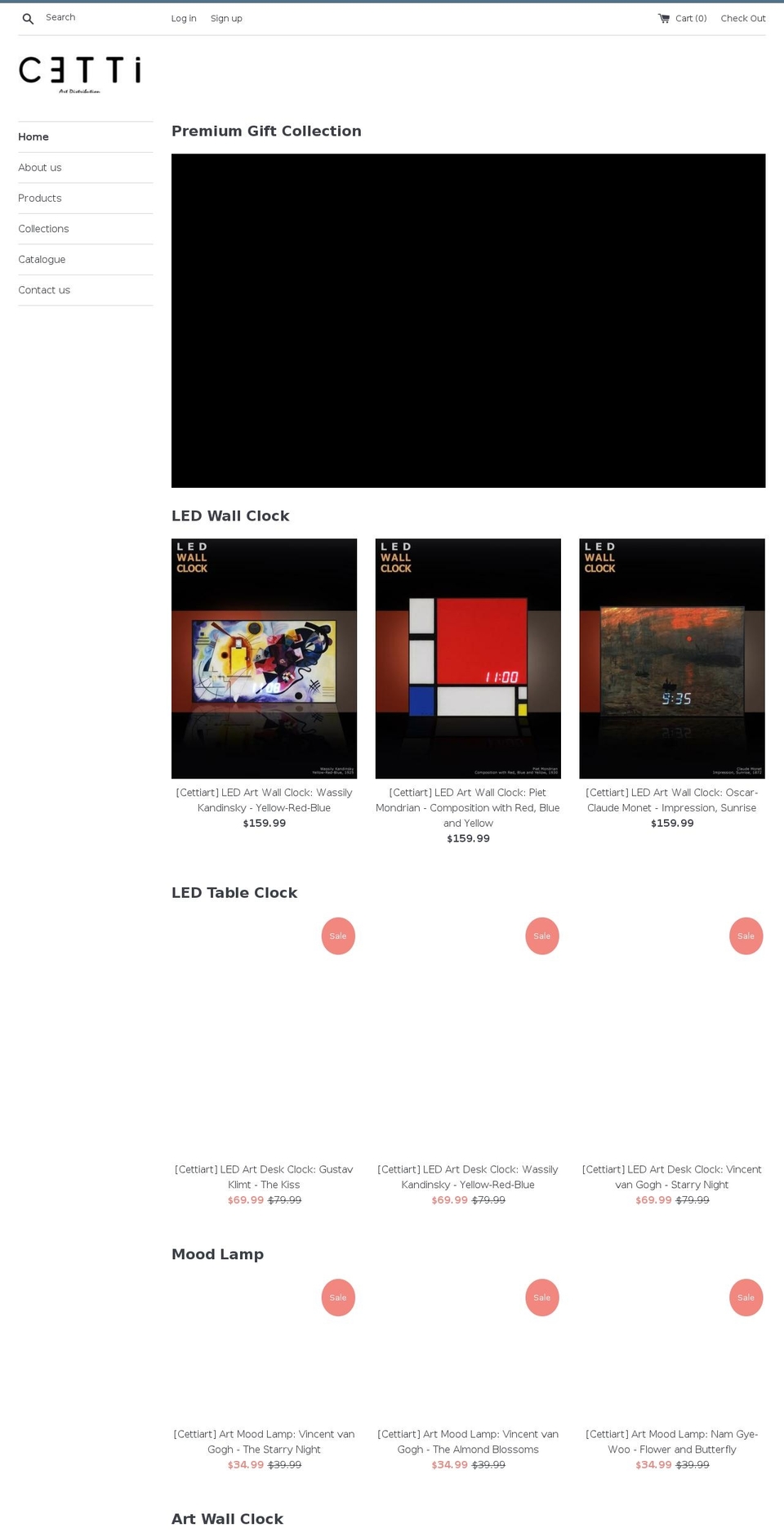 cettiarts.com — Shopify storefront screenshot