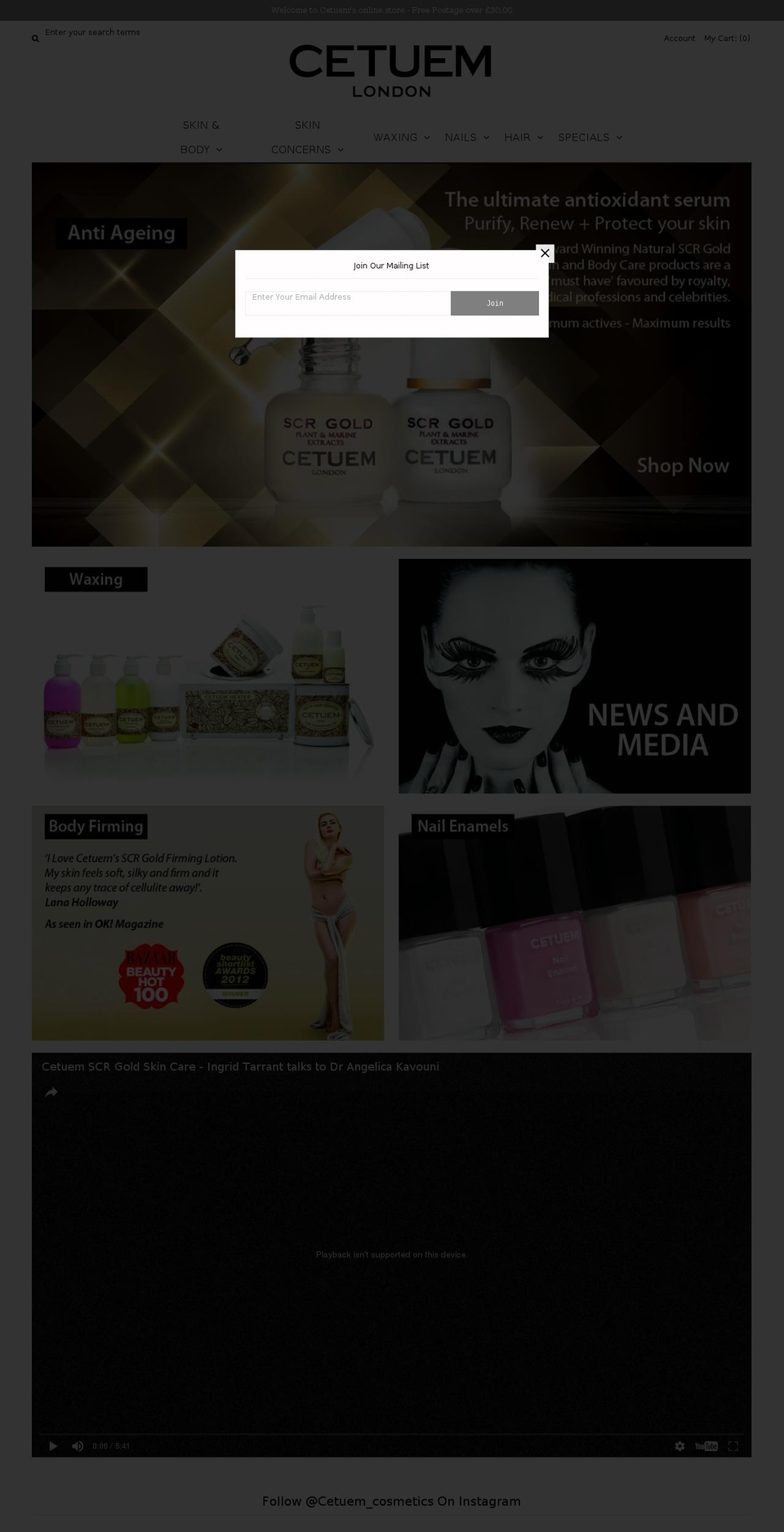 cetuem.com shopify website screenshot