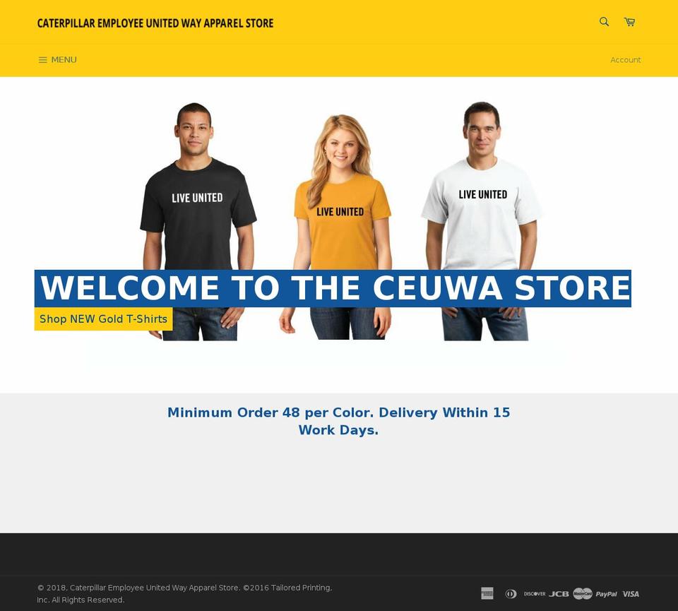 ceuwastore.com shopify website screenshot