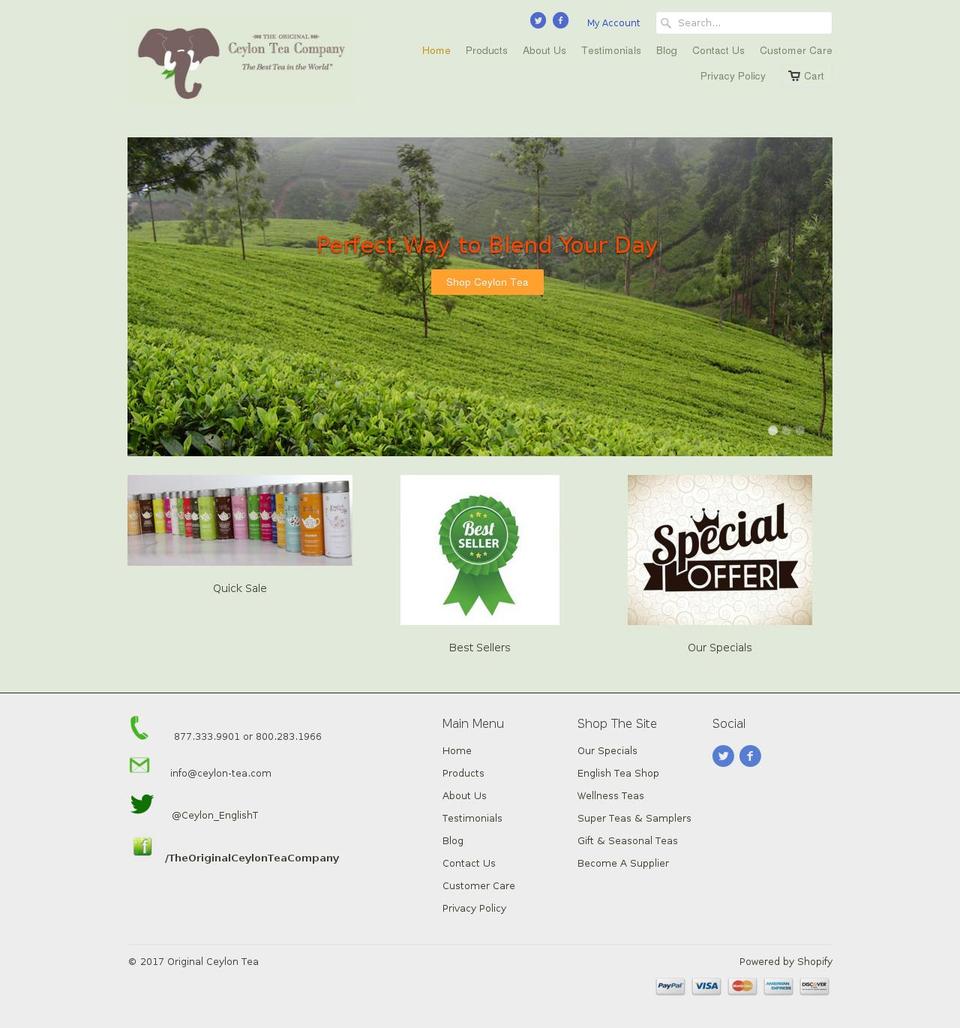 ceylon-tea.com shopify website screenshot