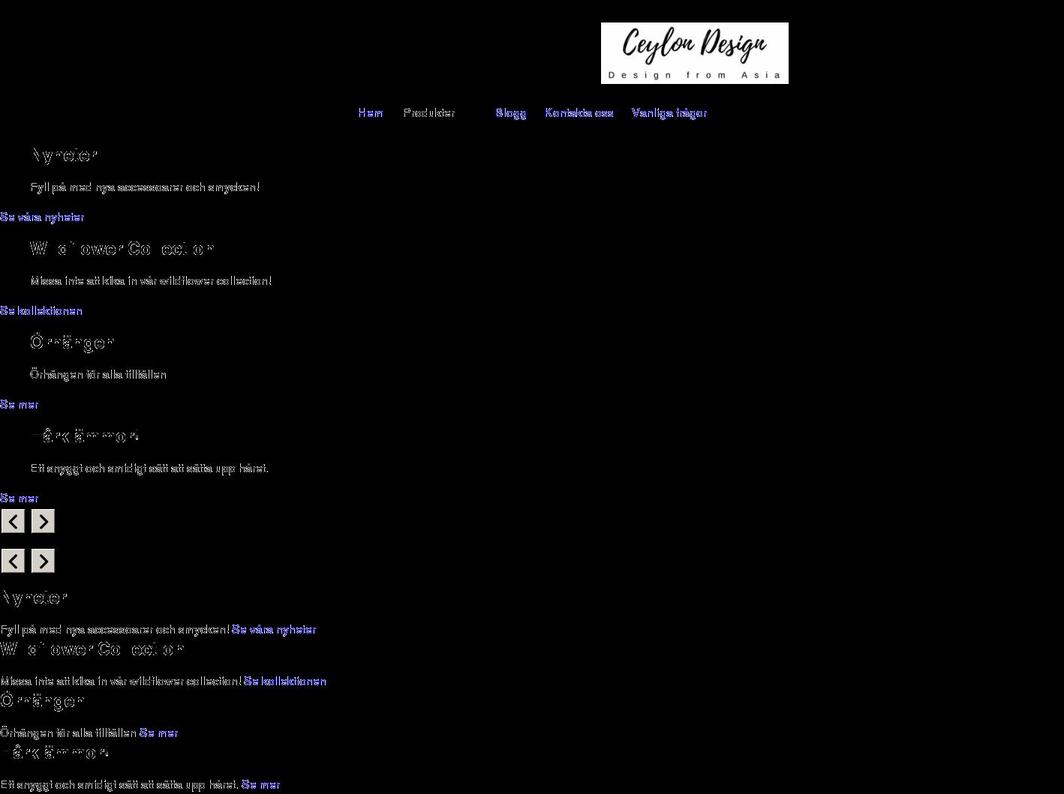 ceylondesign.com shopify website screenshot