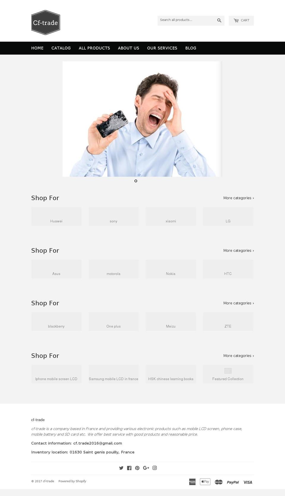 cf-trade.com shopify website screenshot