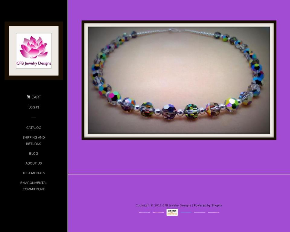 cfbjewelrydesigns.com shopify website screenshot