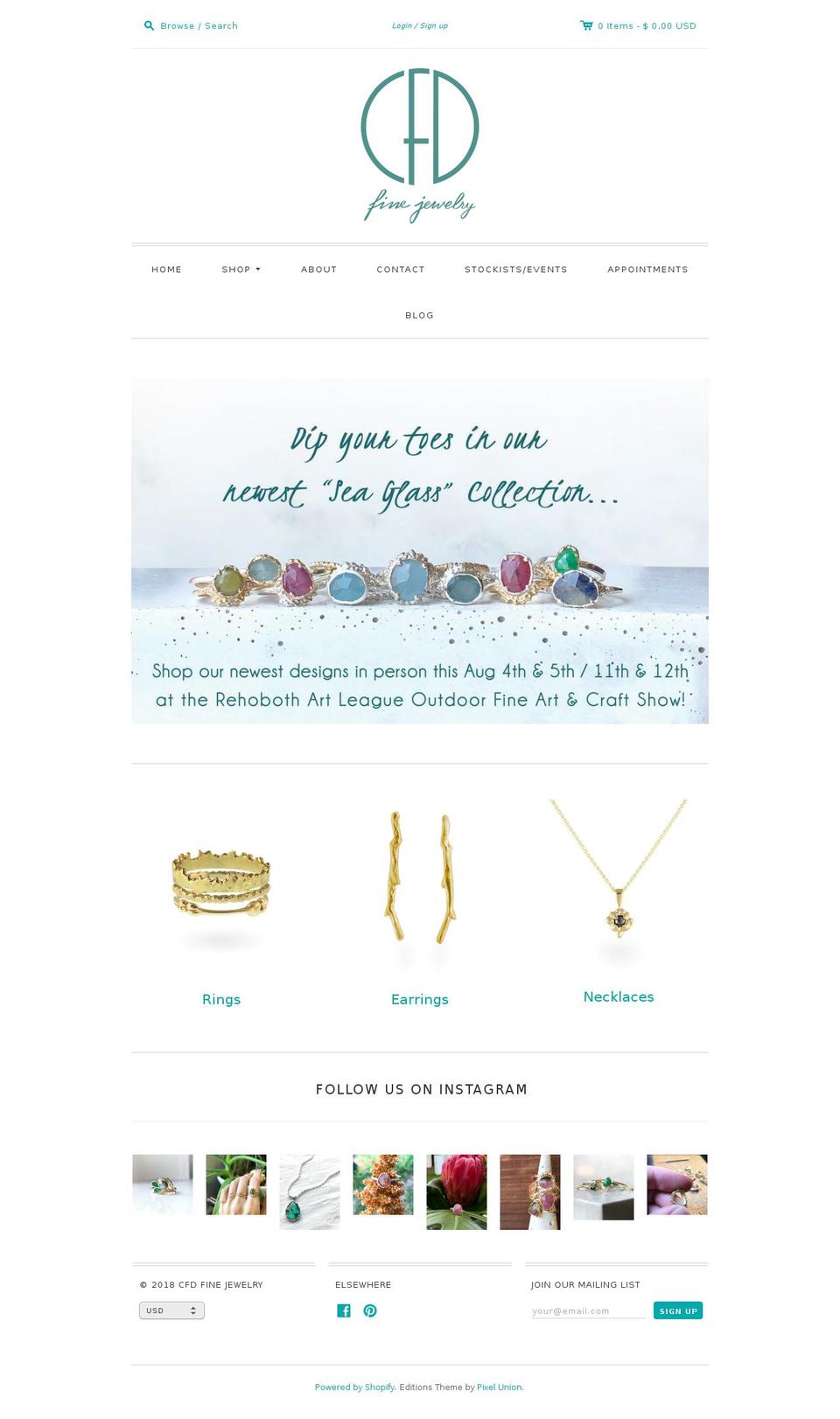 cfdfinejewelry.com — Shopify storefront screenshot
