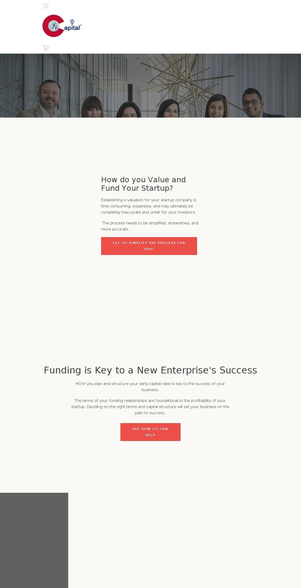 cfi-cap.com shopify website screenshot