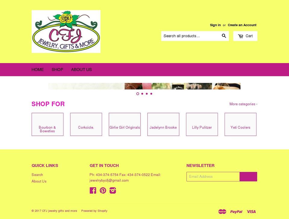 cfjgiftsandmore.com shopify website screenshot