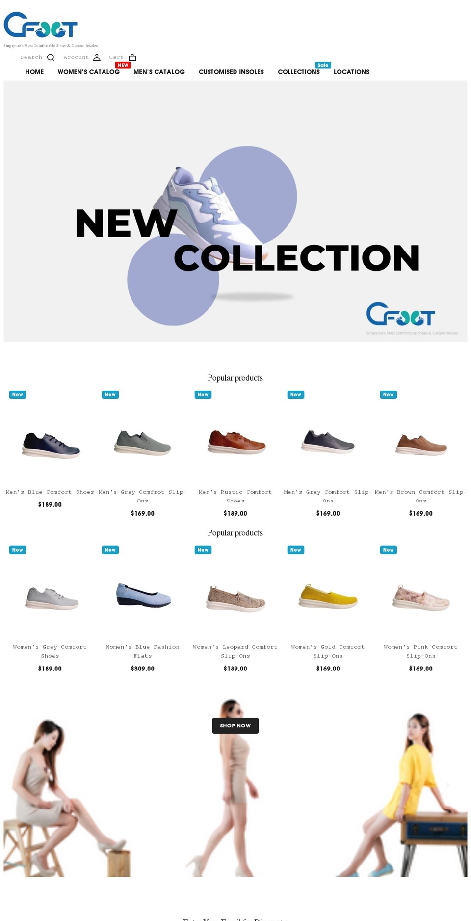 cfoot.co shopify website screenshot