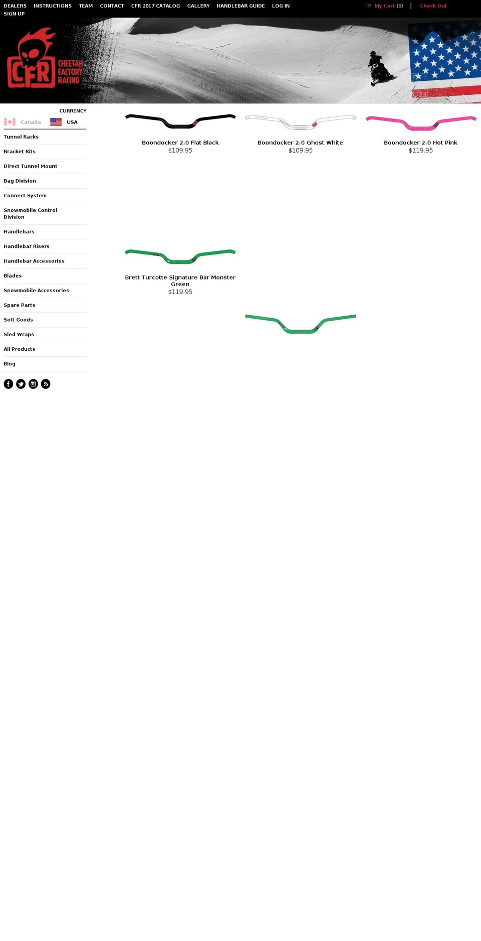 cfrsnow.com shopify website screenshot