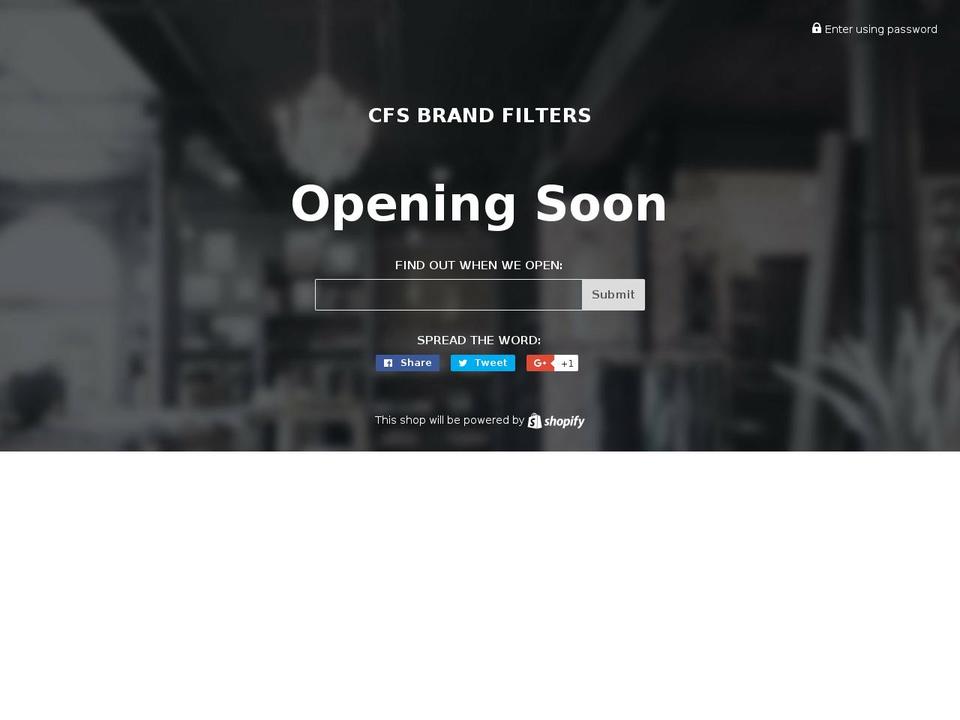 cfsbrandfilters.com shopify website screenshot