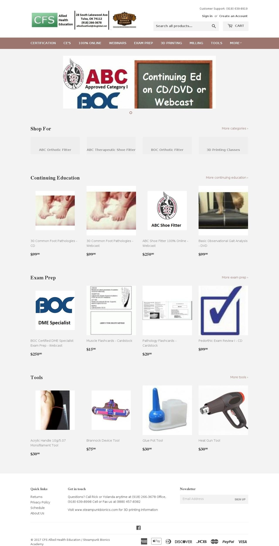 cfslearningstore.com shopify website screenshot