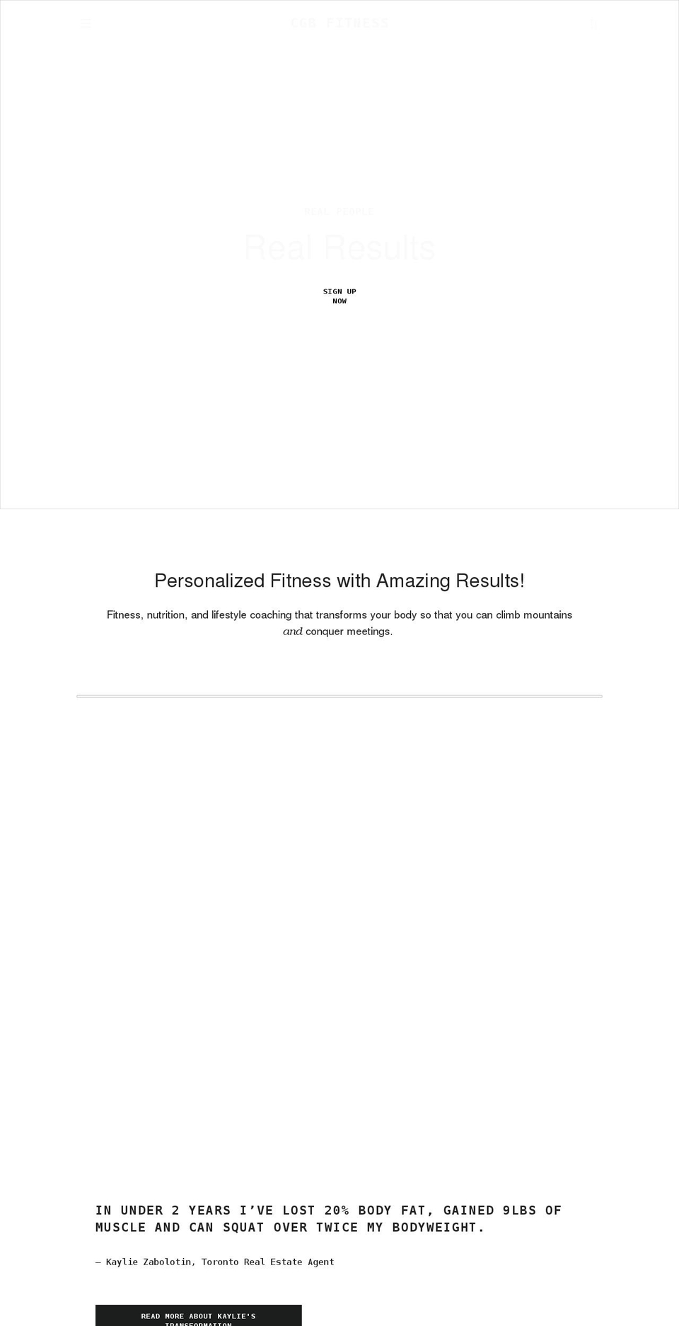 cgbfitness.com shopify website screenshot