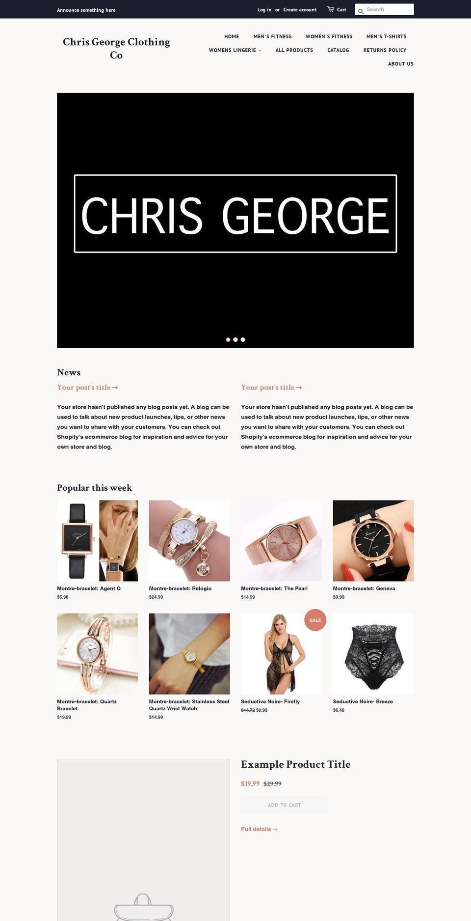 cgclothes.com — Shopify storefront screenshot