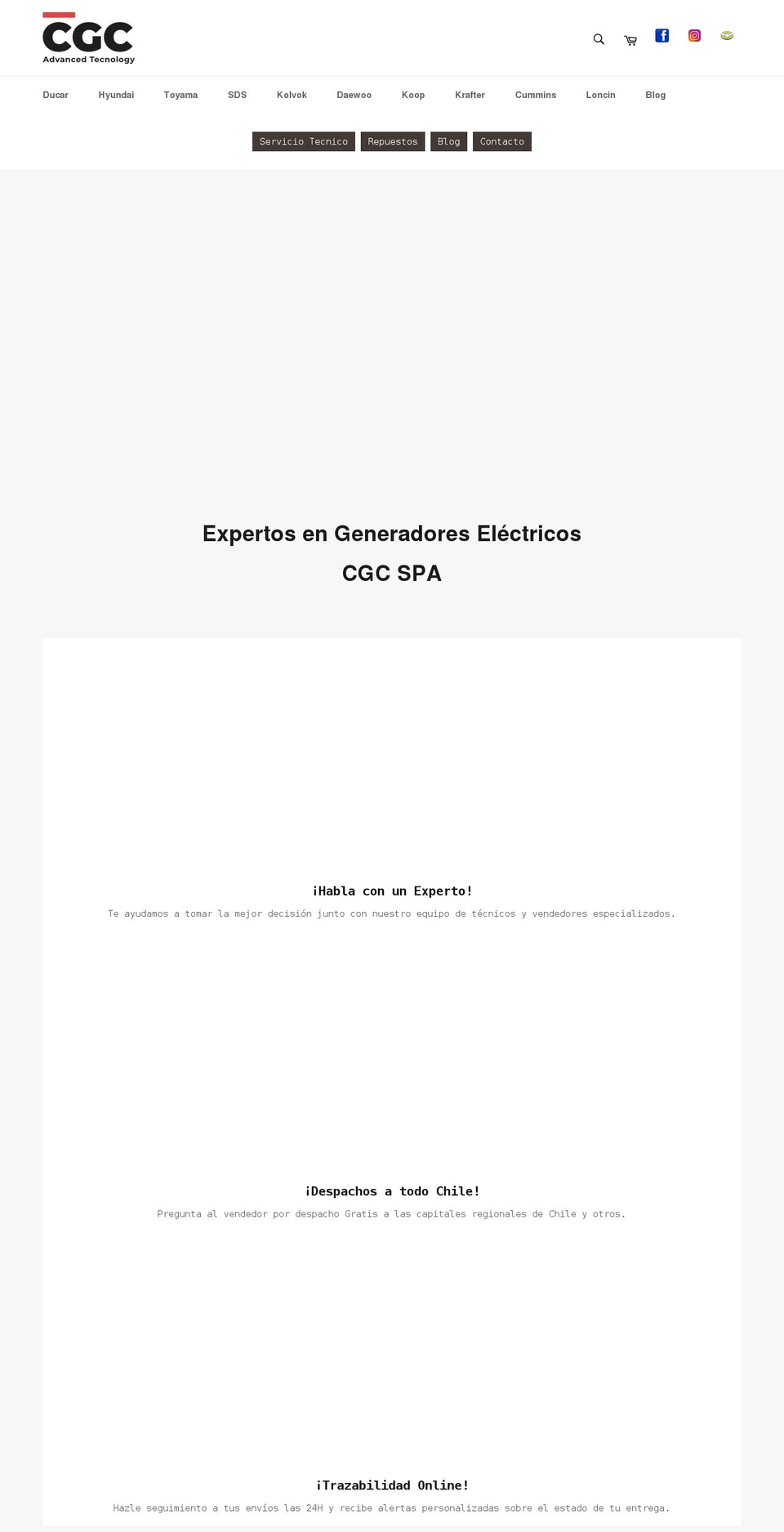 cgcweb.cl shopify website screenshot