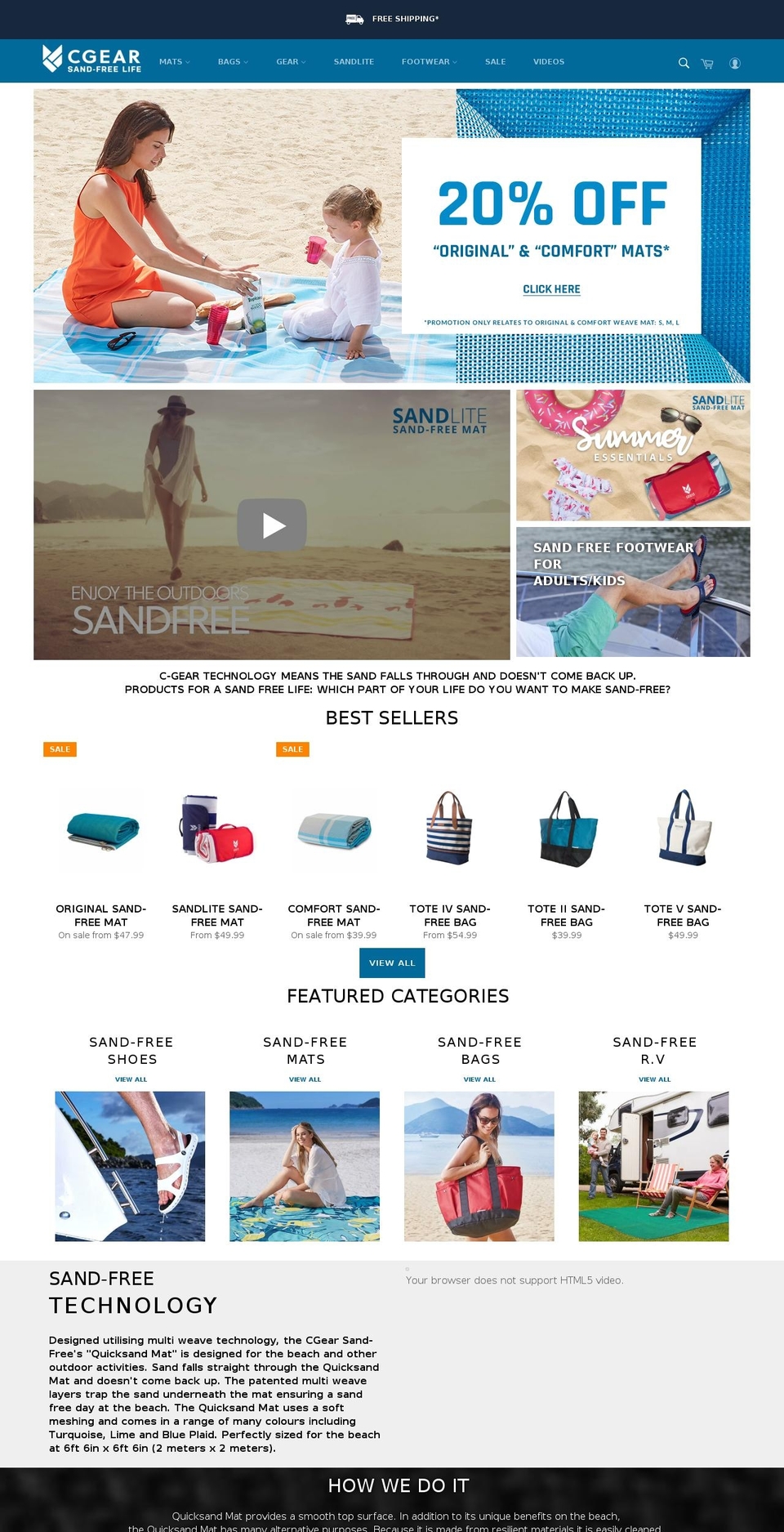 Release V2.0.2 (Venture) Shopify theme site example cgear-sandfree.com
