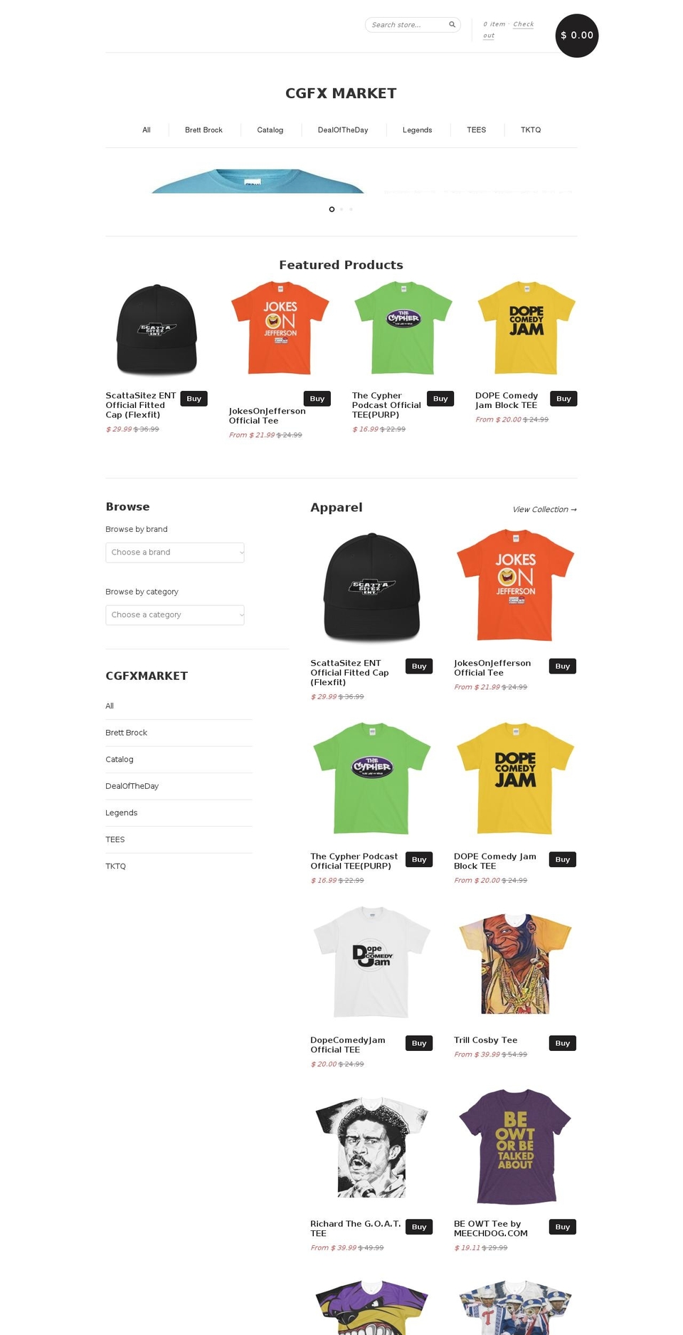 cgfx-market.com shopify website screenshot