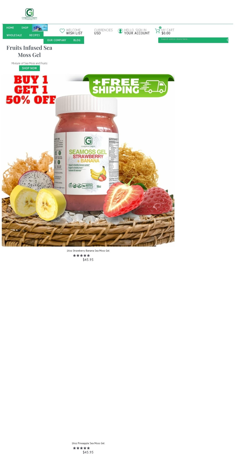 cgi-green.com shopify website screenshot