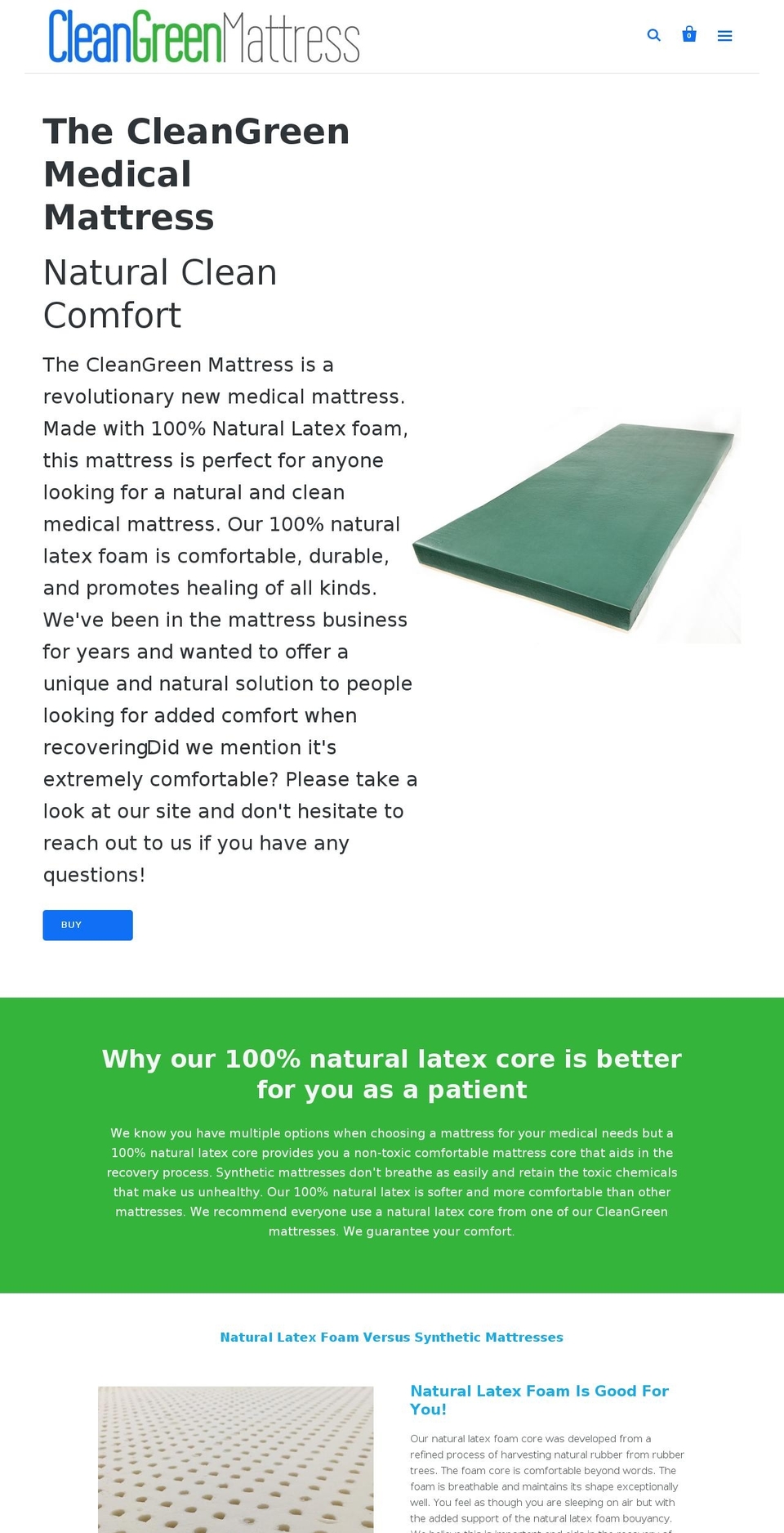 cgmedicalmattress.com shopify website screenshot