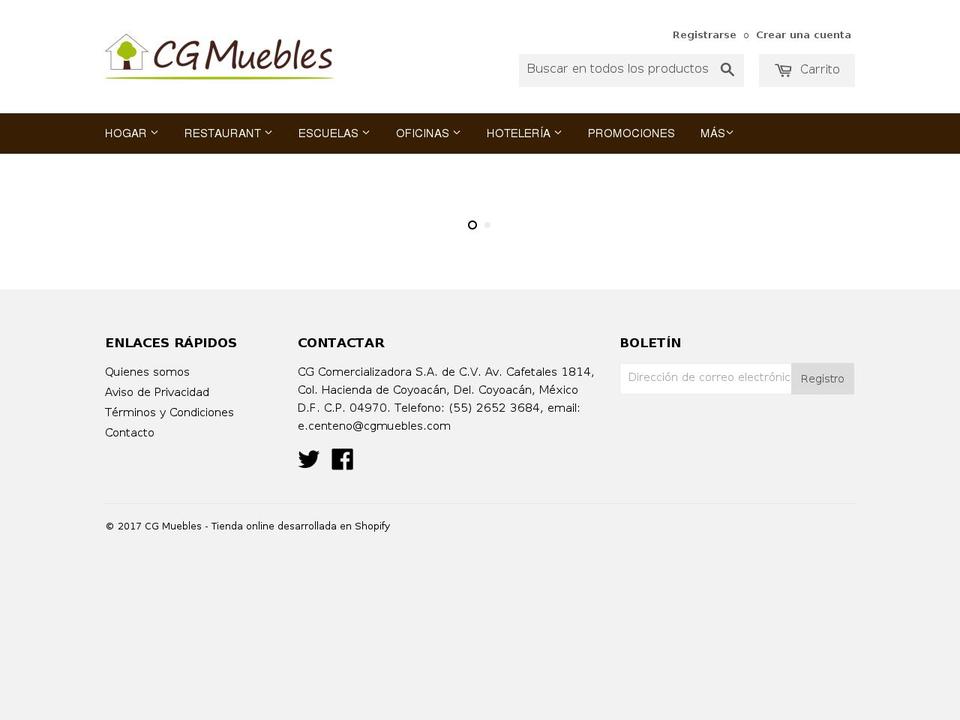 cgmuebles.com shopify website screenshot