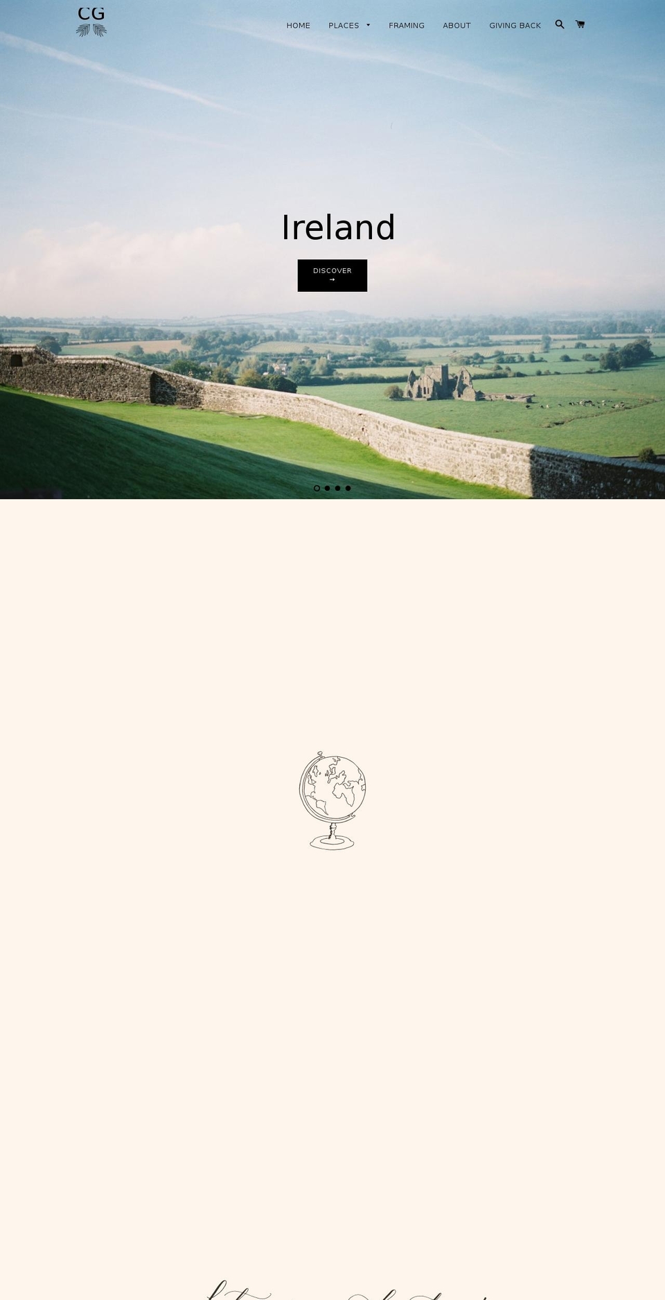 cgprintshop.com — Shopify storefront screenshot