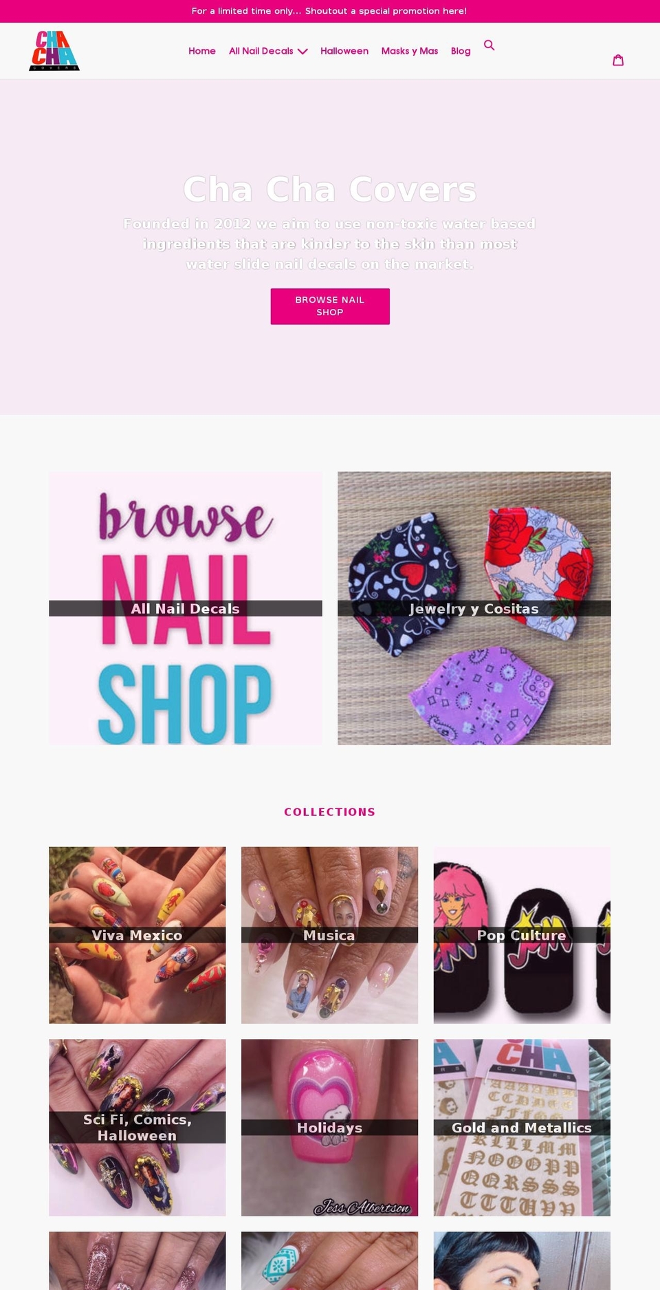 cha-cha-covers-2.myshopify.com shopify website screenshot